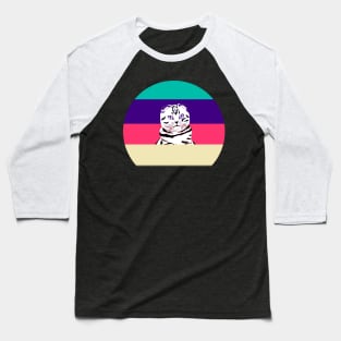 Cat Retro Style Baseball T-Shirt